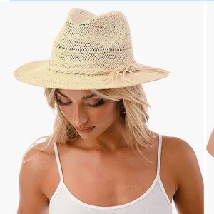 Marcus Adler New York Braided Trim Straw Hat